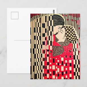 Carte Postale Gustav Klimt L'illusion optique Kiss x Bauhaus
