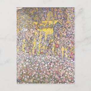Carte Postale Gustav Klimt - Paysage horticole avec sommet de co