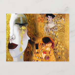Carte Postale Gustav Klimt, peintures Collage, Art combiné