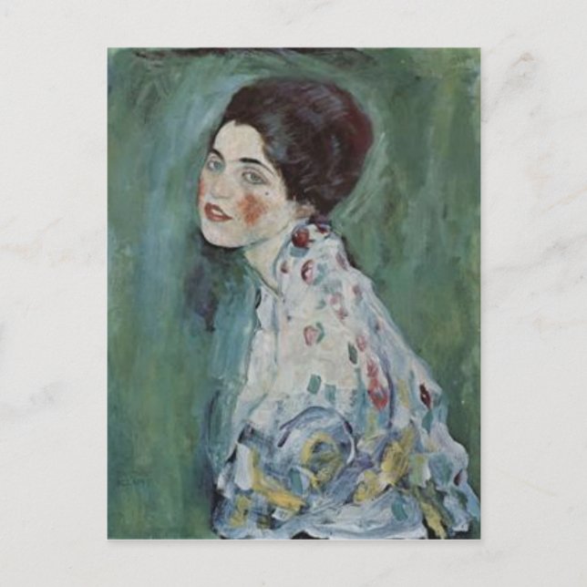 Carte Postale Gustav Klimt - Portrait d'une dame (Devant)