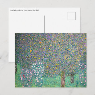 Carte Postale Gustav Klimt - Roseraies sous les Arbres