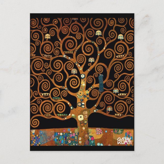 Carte Postale Gustav Klimt - Sous l'arbre de vie (Devant)
