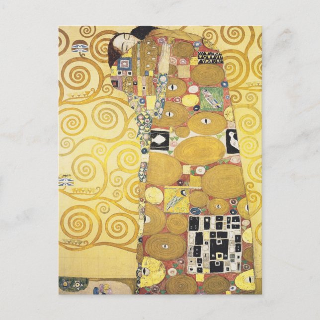 Carte Postale Gustav Klimt - The Hug - Art classique (Devant)