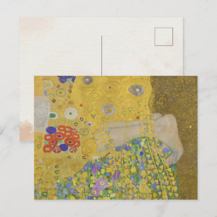 Carte Postale Gustav Klimt-The Kiss(détail)   Oeuvre Gold Leaf