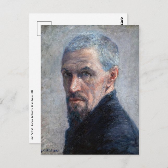 Carte Postale Gustave Caillebotte - Autoportrait (Devant / Derrière)