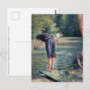 Carte Postale Gustave Caillebotte - Baigneurs, bord de l'Yerres
