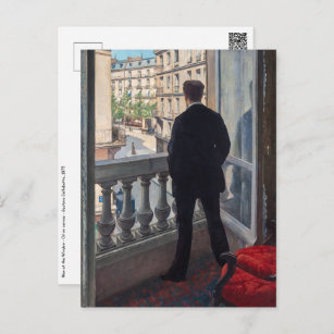 Carte Postale Gustave Caillebotte - Homme à la fenêtre