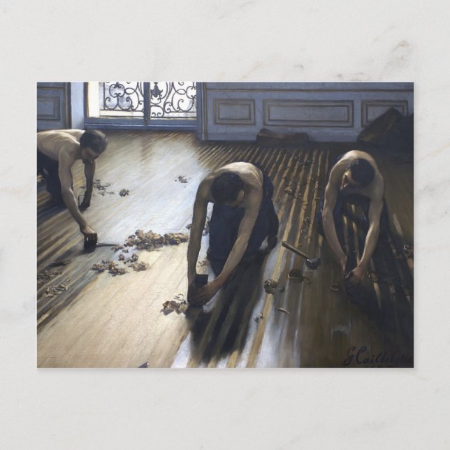 Carte Postale Gustave Caillebotte - Les Planeurs De Parquet (Devant)