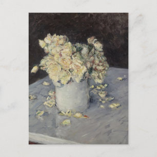 Carte Postale Gustave Caillebotte - Roses jaunes dans un vase