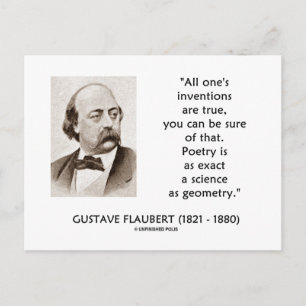 Carte Postale Gustave Flaubert Inventions Véritable Poésie Scien