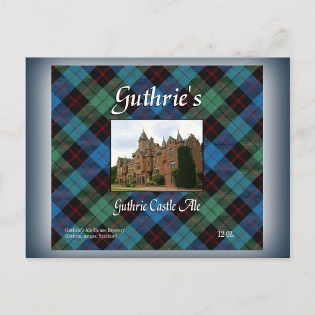 Carte Postale Guthrie's Guthrie Castle Ale (Devant)