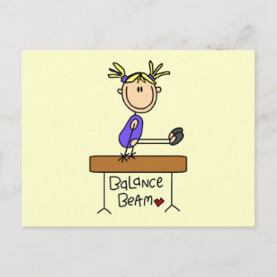 Carte Postale Gymnaste blond Girl sur des tee-shirts et cadeaux