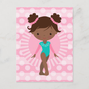 Carte Postale Gymnaste - Cute Gymnastique Africaine-Américaine