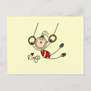 Carte Postale Gymnaste sur les anneaux