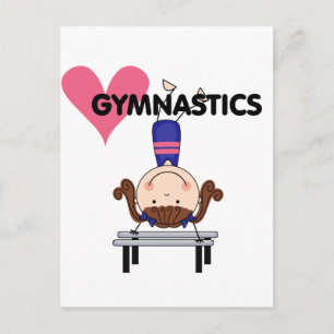 Carte Postale GYMNASTICS - Poignées pour filles Brunette