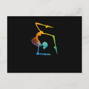 Carte Postale Gymnastique drôle squelette gymnaste entraîneur de