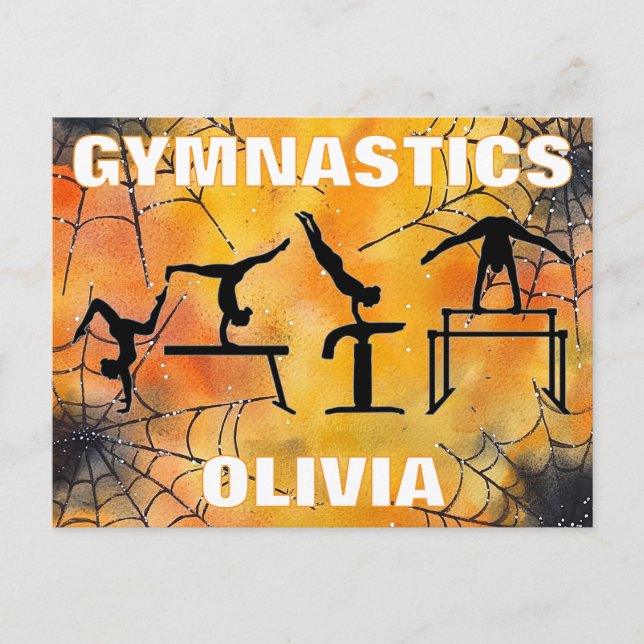 Carte Postale Gymnastique Éffrayante Spiderweb Halloween (Devant)