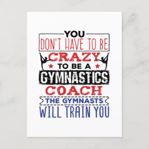 Carte Postale Gymnastique entraîneur amusant Appréciation Cadeau