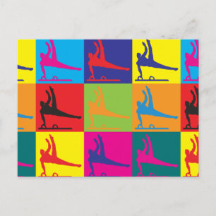 Carte Postale Gymnastique Pop Art