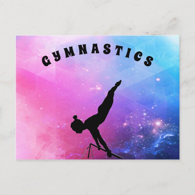 Carte postale Gymnastique pour les filles qui aime (Devant)