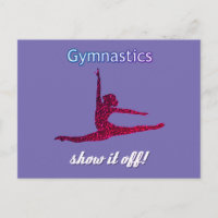 Carte postale Gymnastique pour les filles qui aime