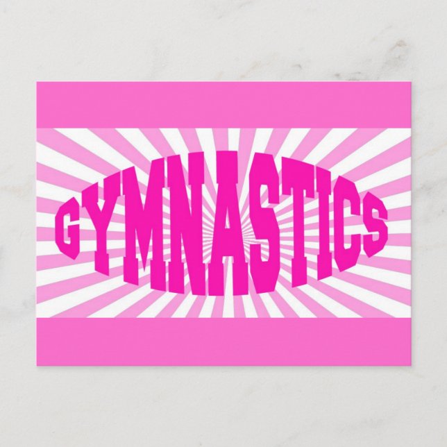 Carte Postale Gymnastique rose (Devant)