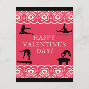Carte Postale Gymnastique Saint Valentin