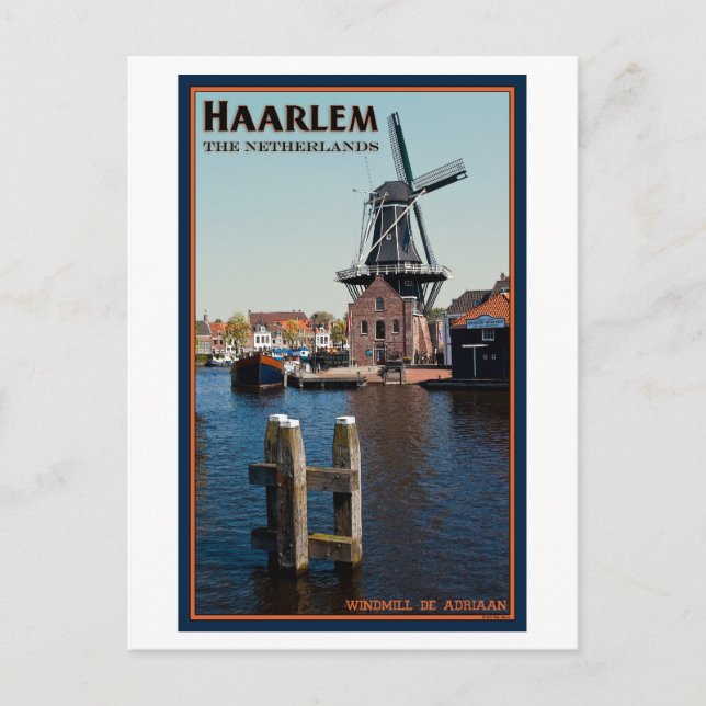 Carte Postale Haarlem - Adriaan Windmill (Devant)