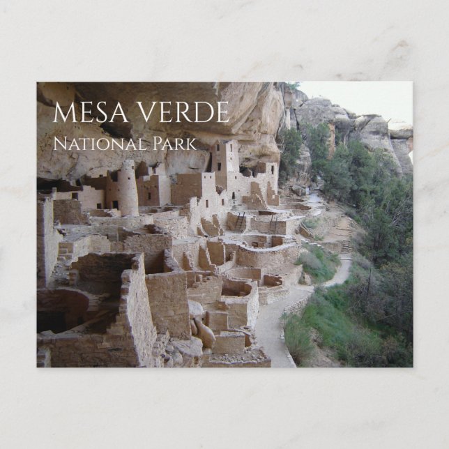 Carte Postale Habitats troglodytes de Pueblo, Mesa Verde NP Colo (Devant)