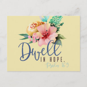 Carte Postale Habiter dans Hope Verse Floral