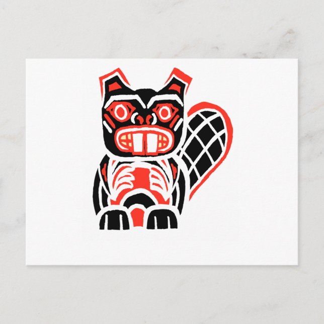 CARTE POSTALE HAIDA BEAVER (Devant)