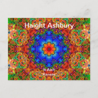 Carte Postale Haight Ashbury Psychedelic Hippie Art mode