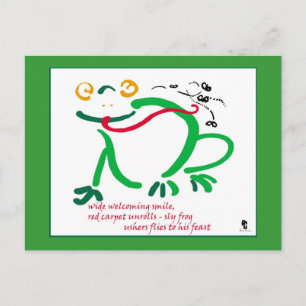 Carte Postale Haiku - fête de la grenouille