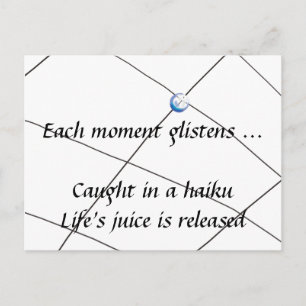 Carte Postale Haiku - Jus de vie