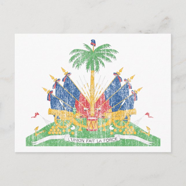 Carte Postale Haïti Armoiries Vintage (Devant)