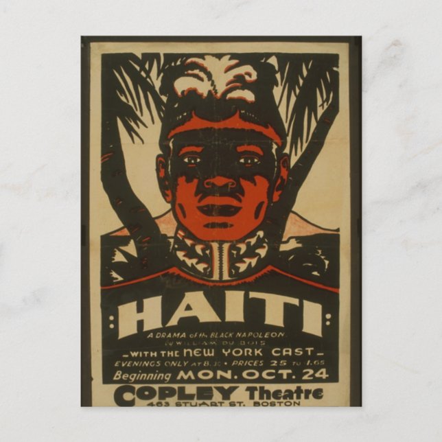 Carte Postale Haïti au Théâtre Copley, (Devant)