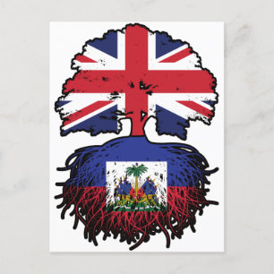 Carte Postale Haïti Haïti Royaume-Uni drapeau des racines de l'a