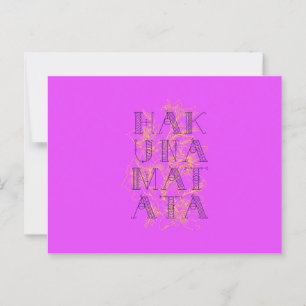 Carte Postale Hakuna Matata