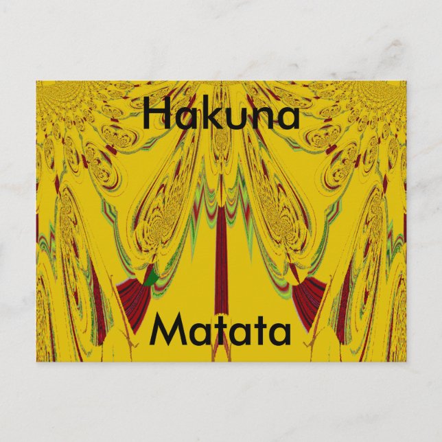 Carte postale Hakuna Matata Modèle horizontal (Devant)
