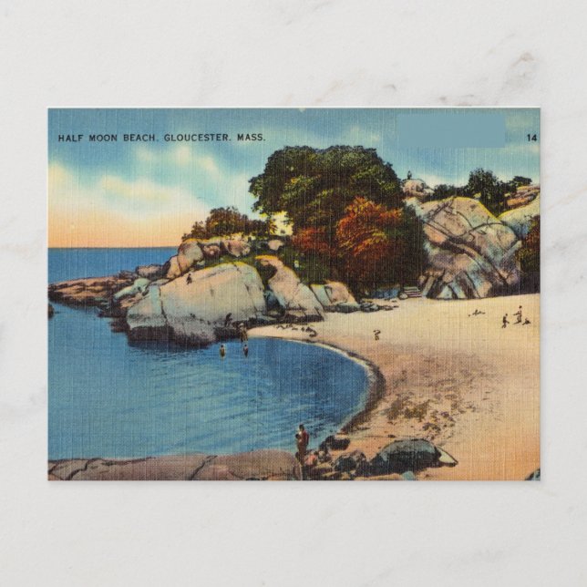 Carte Postale Half Moon Beach, Massachusetts Gloucester (Devant)
