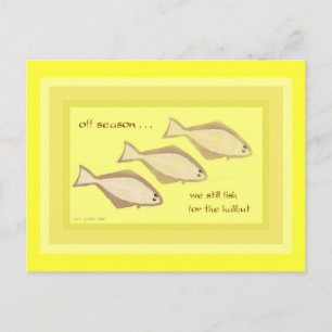 Carte postale Halibut Haiku Art - Carte postale co