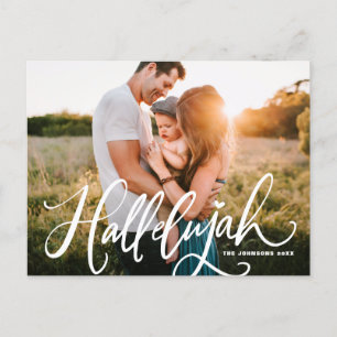 Carte Postale Hallelujah Moderne Calligraphie Noël Photo