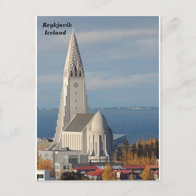Carte Postale Hallgrímskirkja, Reykjavik, Islande (Devant)