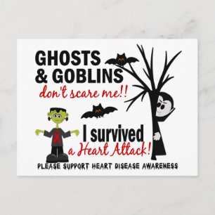 Carte Postale Halloween 1 Survivant de la maladie cardiaque