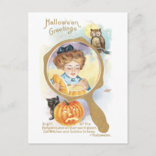 Carte Postale Halloween à l'ancienne