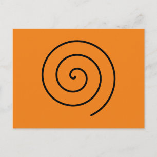 Carte Postale Halloween abstrakt schwarz und orange