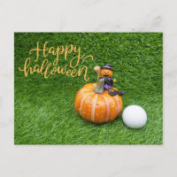 Halloween au golfeur avec balle de golf