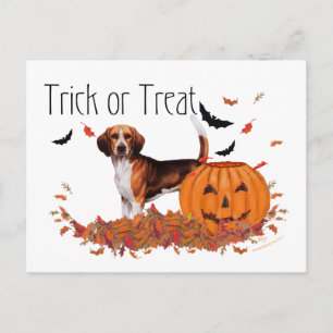 Carte Postale Halloween beagle