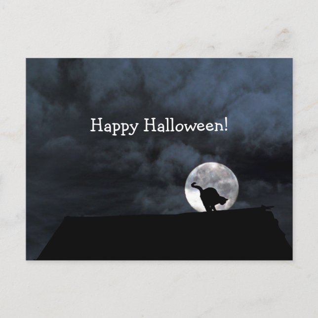 Carte postale Halloween Black Cat (Devant)