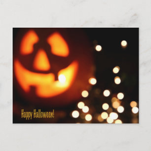 Carte postale Halloween Black et Orange Citrouille